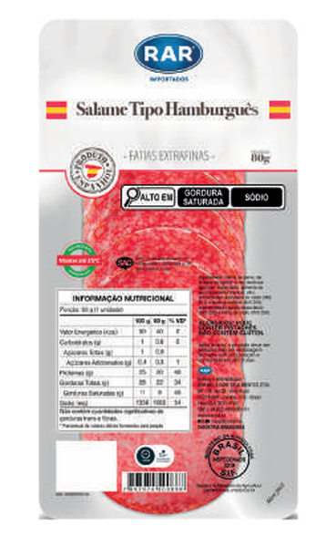 SALAME RAR HAMBURGUES 80GR