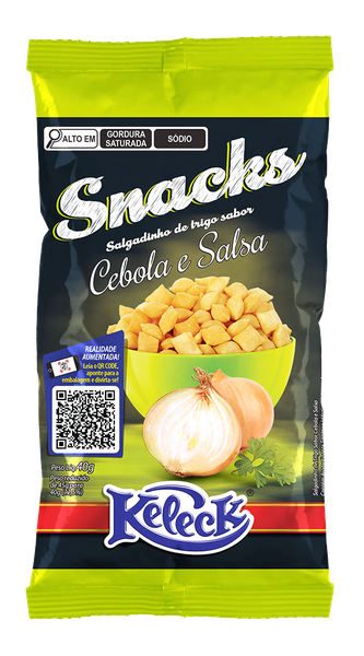 SALG KELECK SNACKS 40GR CEBOLA/SALSA
