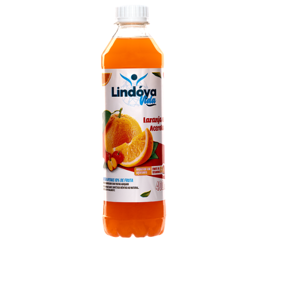 SUCO LINDOYA VIDA 400ML LARANA E ACEROLA