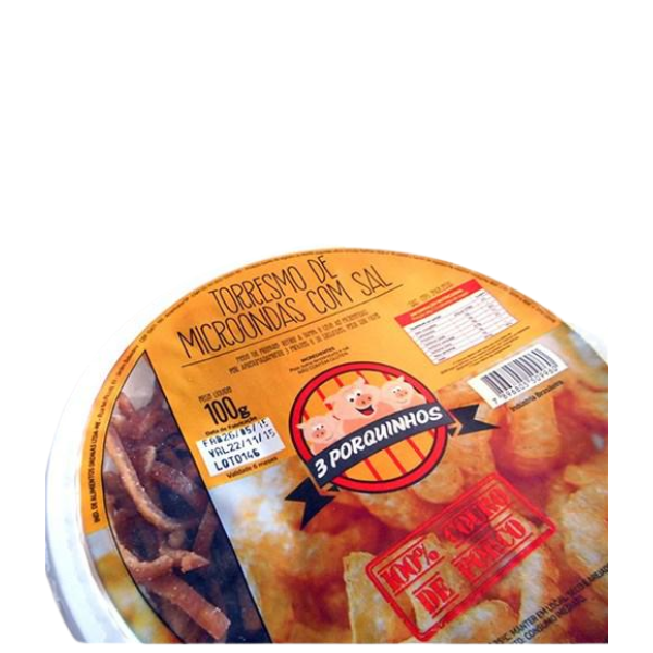 TORRESMO 3 PORQUINHOS 100GR MICROONDAS