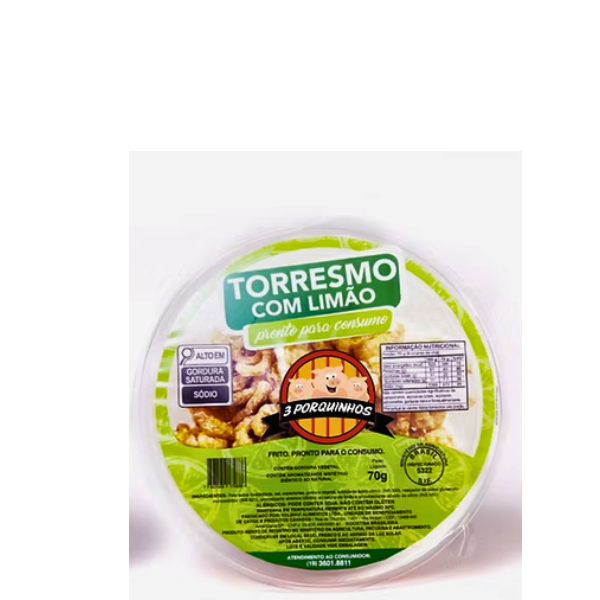 TORRESMO 3 PORQUINHOS 70GR C/LIMAO