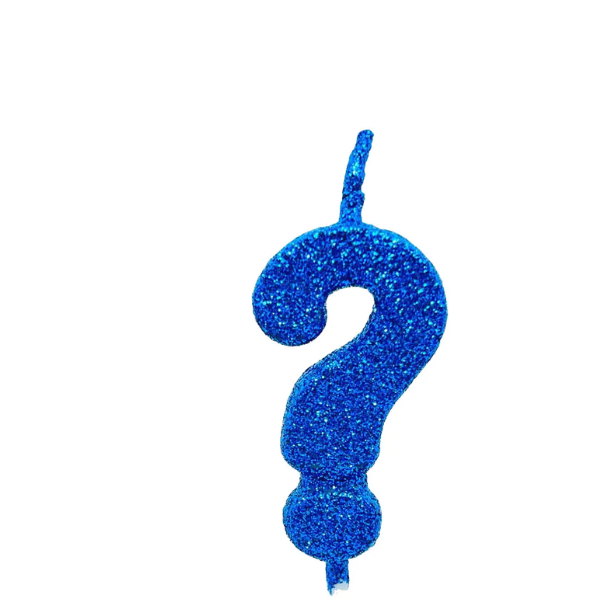 VELA INTERROGACAO AZUL C/1