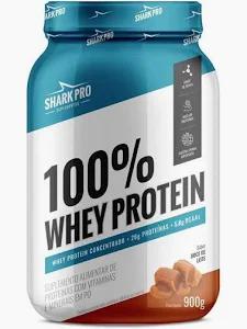 100% WHEY SHARK PRO 900G PT DOCE DE LEITE