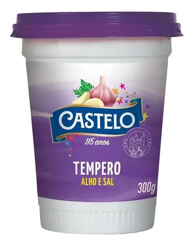 TEMP CASTELO 300G ALHO E SAL S/PIMENTA