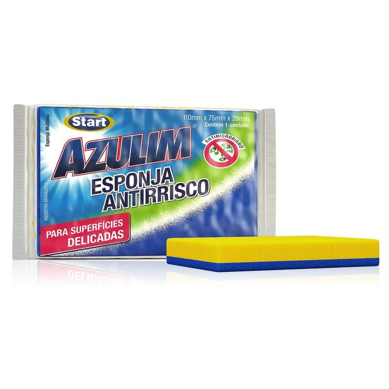 ESPONJA DUPLAFACE AZULIM ANTIRRISCO