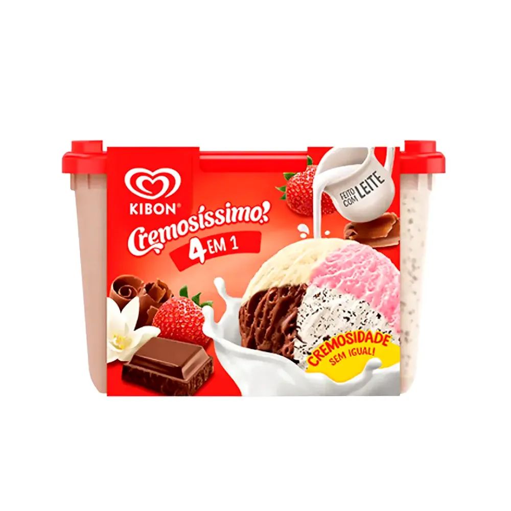 SORVETE KIBON CREMOSISSIMO 2L 4EM1