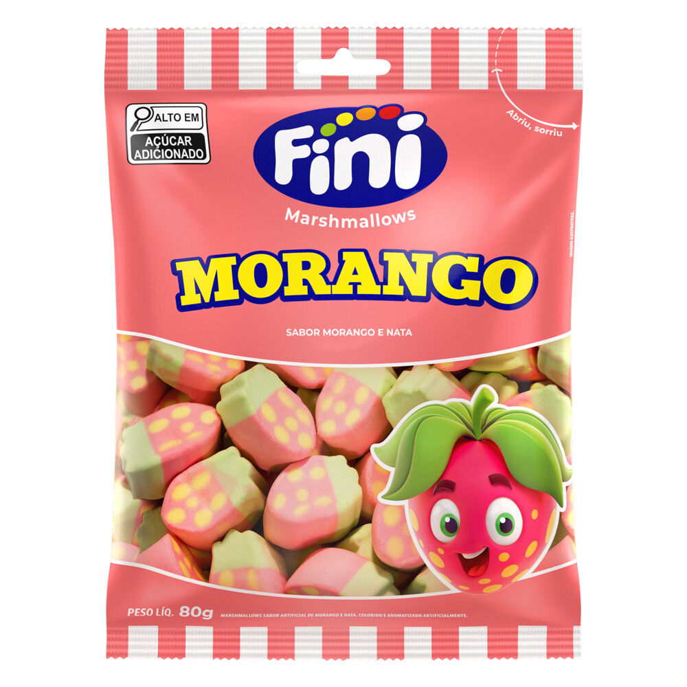BALA FINI MARSH 80G MORANGO