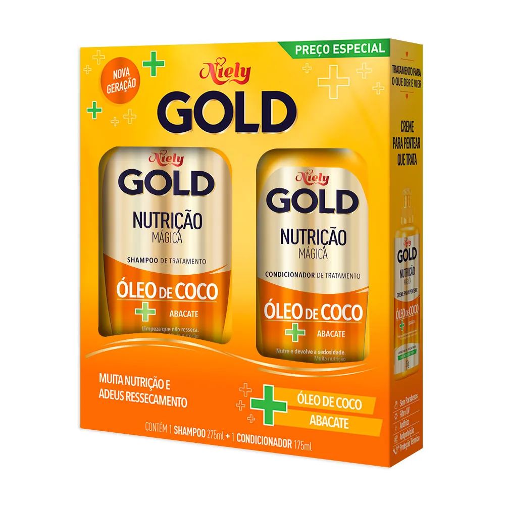 KIT SH/COND NIELY GOLD 275/175ML NUTRIC PODEROSA