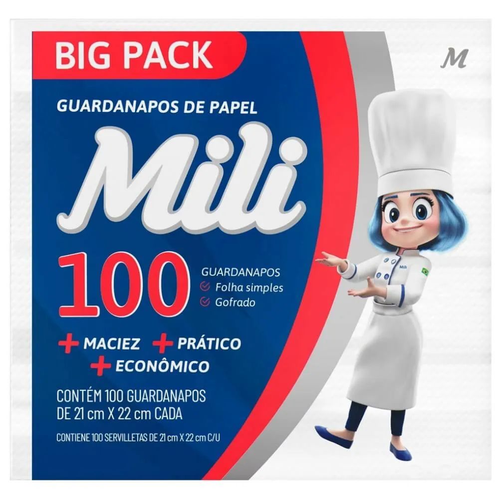 GUARDANAPO MILI FS 21X22 C/100