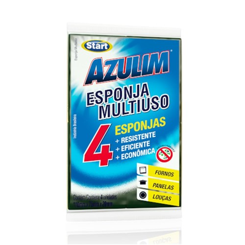 ESPONJA DUPLA FACE AZULIM C/4UN