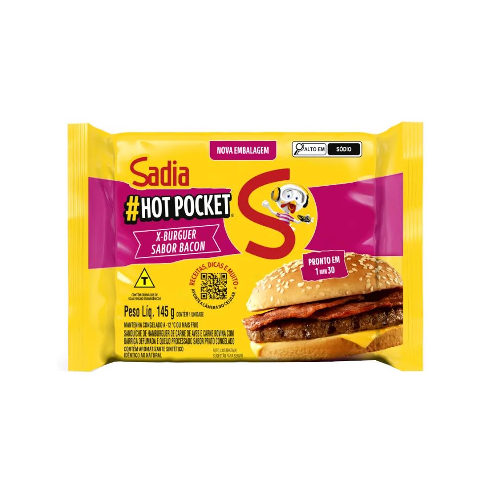 SAND HOT POCKET SADIA 145G X-BACON