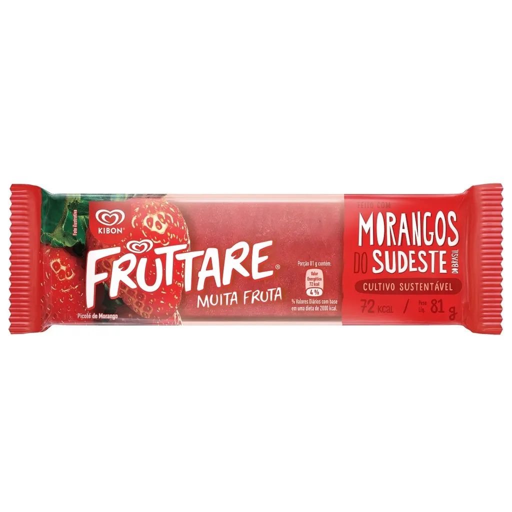 PICOLE FRUTTARE KIBON 53ML MORANGO