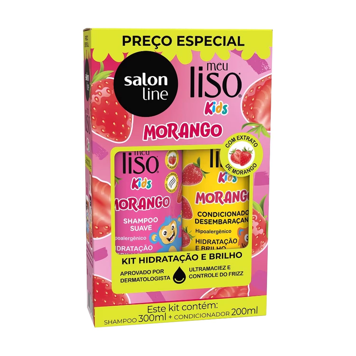 KIT SH/COND KIDS SALON L ML 300ML MORANGO