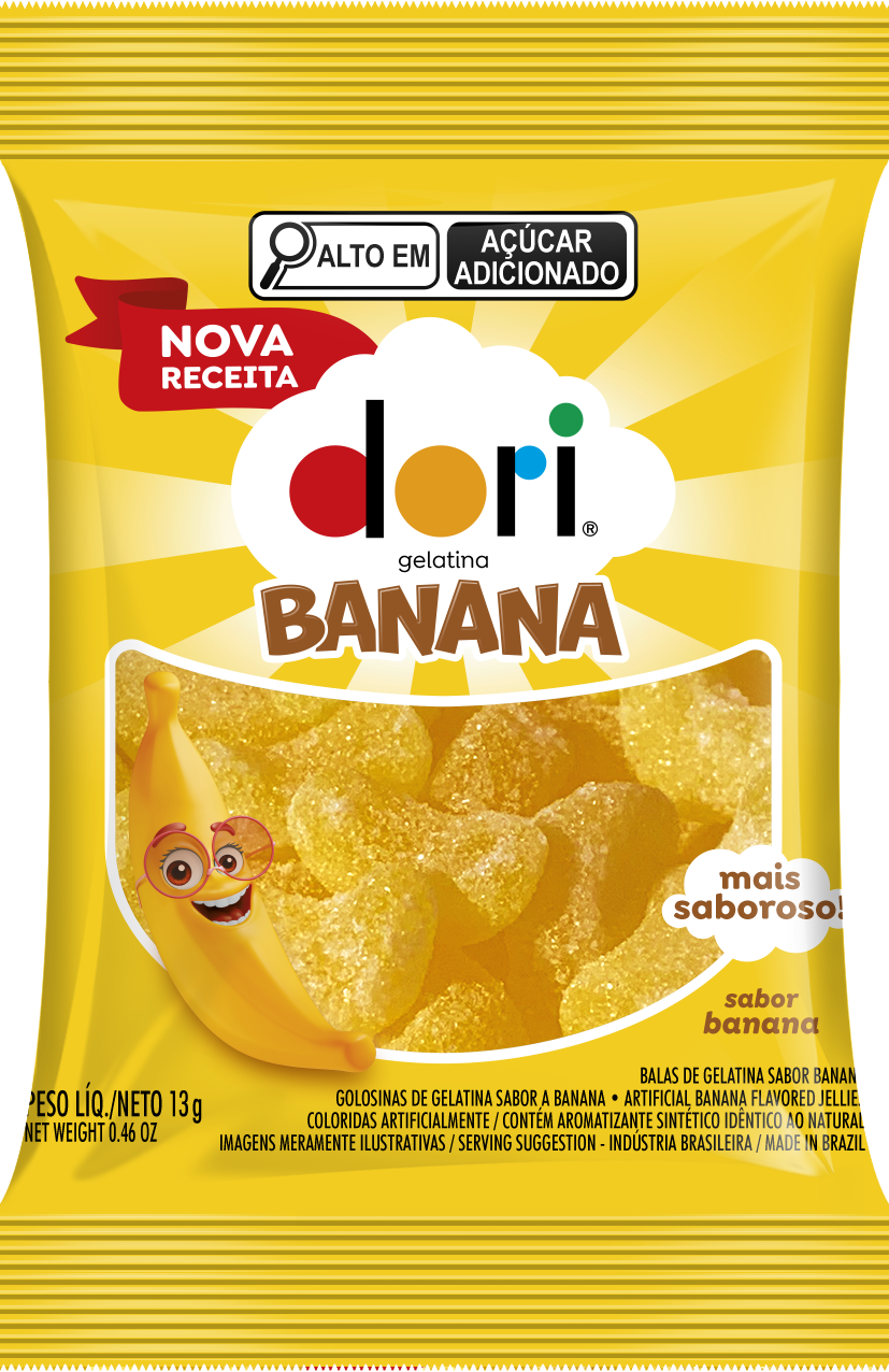 BALA DORI GELATINA 13G BANANA
