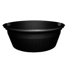 BACIA CANELADA 15L PRETO