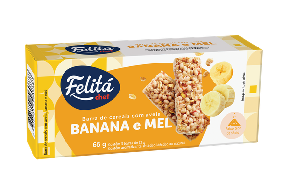 BARRA CEREAIS FELITA CHEF 66G BANANA