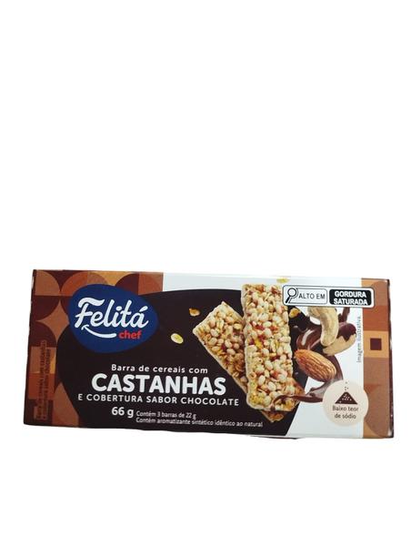 BARRA CEREAIS FELITA CHEF 66G CASTANHA CHOC