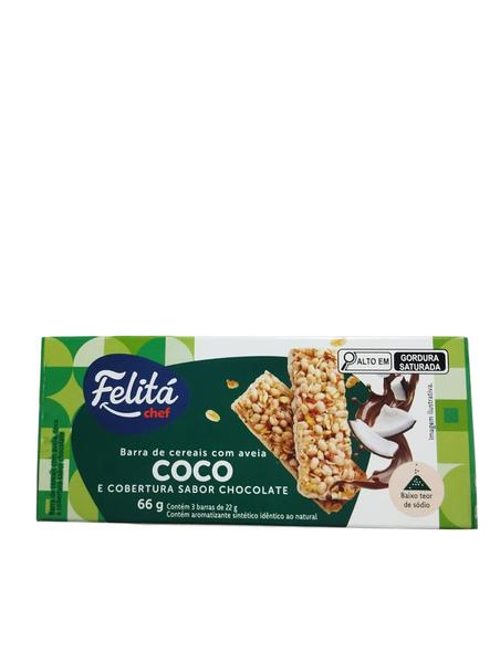 BARRA CEREAIS FELITA CHEF 66G COCO CHOCOLATE