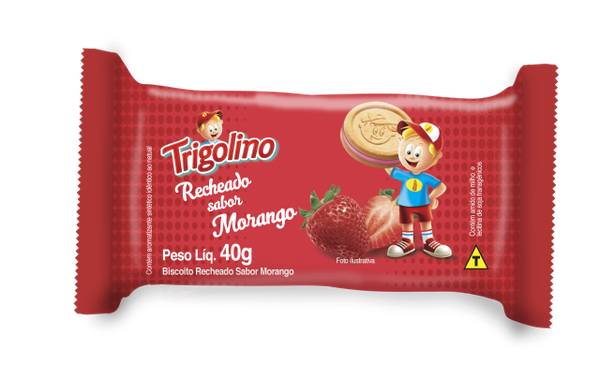 BISC RECH TRIGOLINO 40G MORANGO