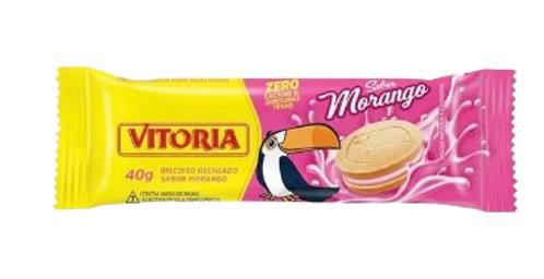 BISC RECH VITORIA 40G MORANGO
