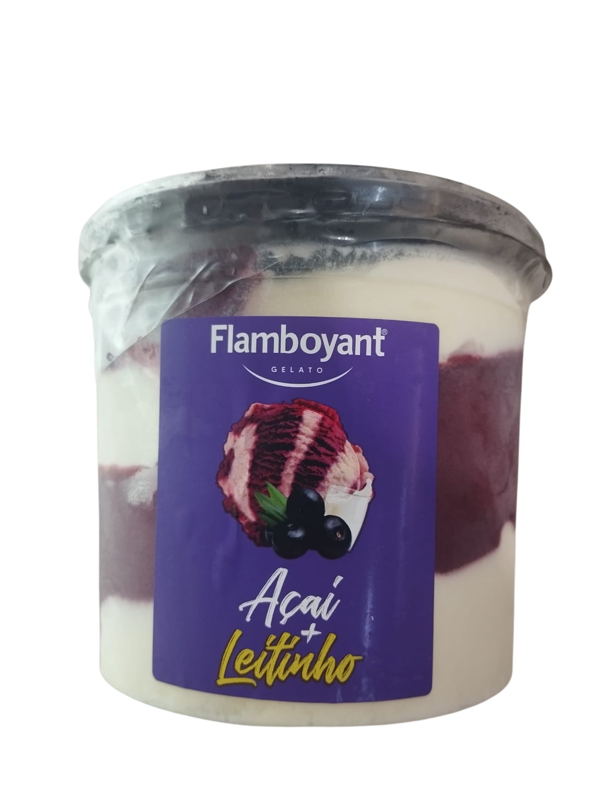SORVETE GELATO FLAMBOYANT 1,5L ACAI LEITINHO