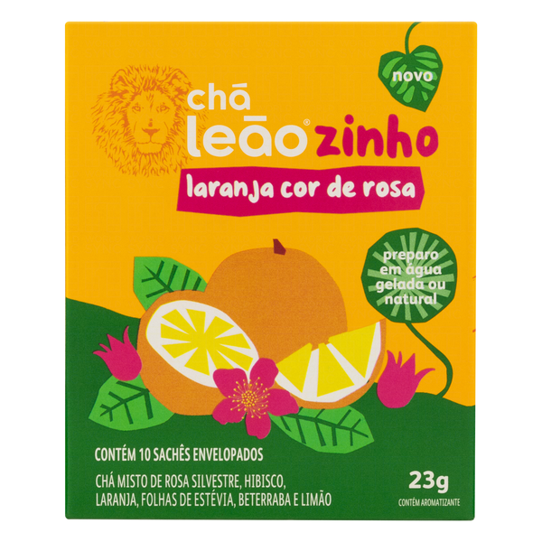 CHA LEAO KIDS 23G LARANJA ROSA