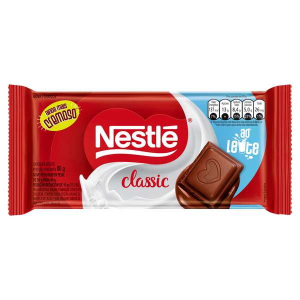 CHOC NESTLE 80G CLASSIC CHOC AO LEITE