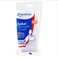 COLHER DESC STRAWPLAST C/50 REFEIC CRISTAL