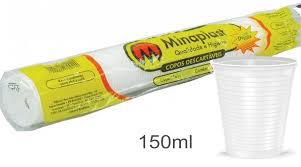 COPO DESC MINAPLAST 150ML TRANSP