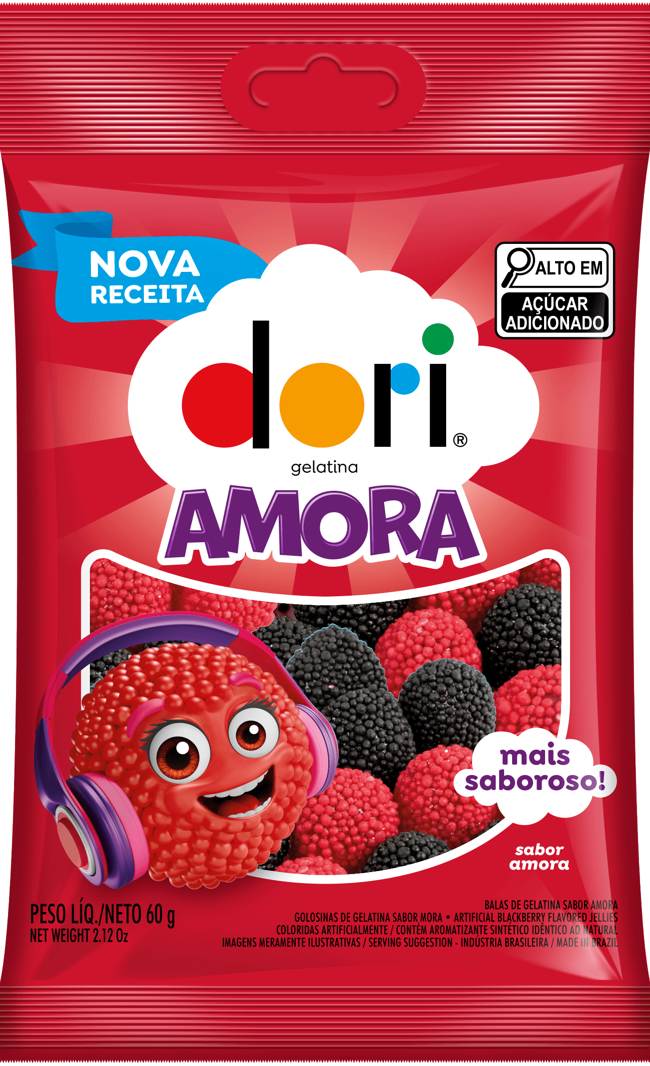BALA DORI GELATINA 60G AMORA