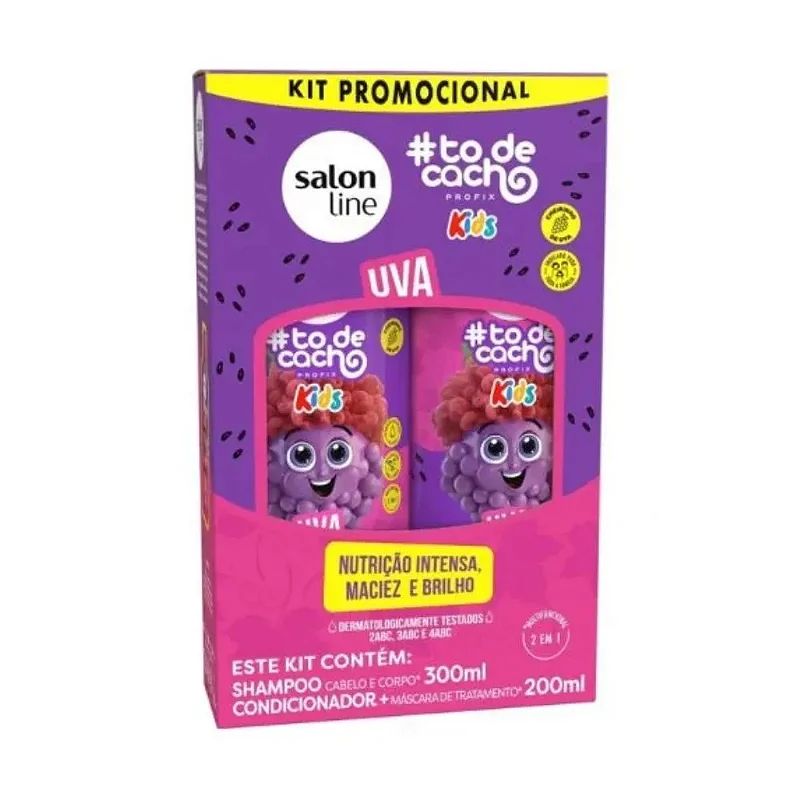 KIT SH/COND KIDS SALON L ML 300ML UVA