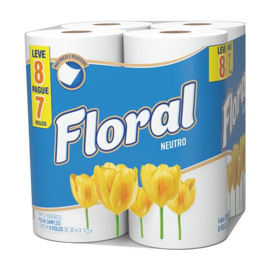 PAPEL HIG FLORAL FS 8X30M NEUTRO