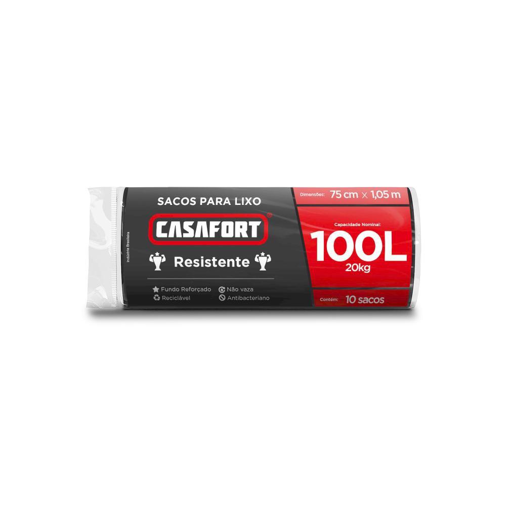 SACO LIXO CASAFORT RL 100L C/10 PRETO