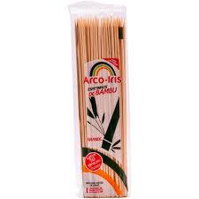 ESPETO BAMBU ARCO IRIS C/50UN GRANDE