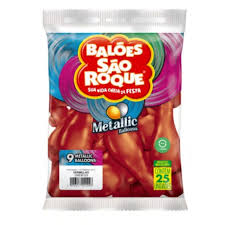 BALAO SAO ROQUE 9 CINTILANTE C/25 VERMELHO
