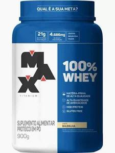 MAX TITANIUM 100% WHEY PT 900G BAUNILHA