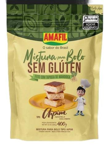 MIST P/ BOLO S/GLUTEN AMAFIL 400G AIPIM
