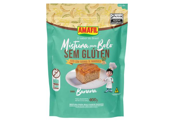 MIST P/ BOLO S/GLUTEN AMAFIL 400G BANANA