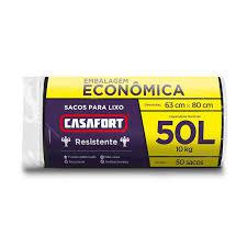SACO LIXO CASAFORT EC RL 50L C/50 PRETO