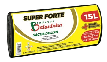 SACO P LIXO BAIANINHA 15LT SUP.FORT