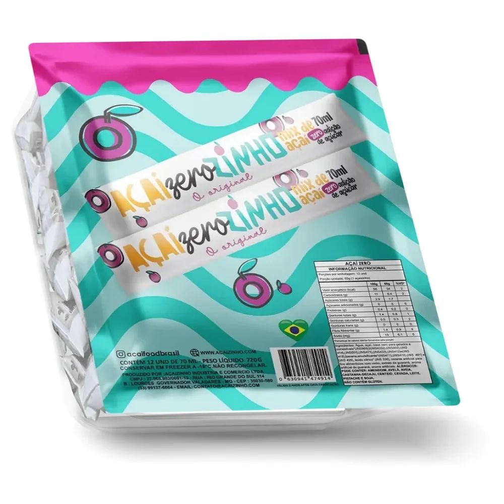 ACAIZINHO O ORIGINAL ZERO BD 12UN 70ML