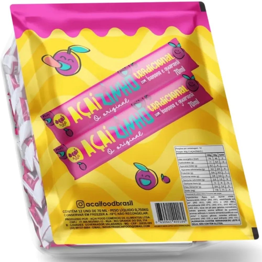 ACAIZINHO TRAD.BANANA E GUARANA BD 12UN