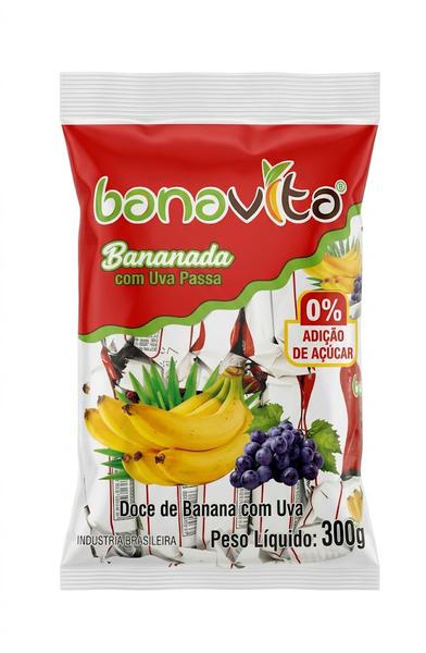 BANANINHA NATURAL C/ UVA PASSA 300G