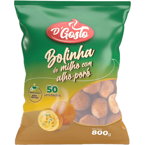 BOLINHA DE MILHO C/ALHO PORO DGOSTO PCT 800G