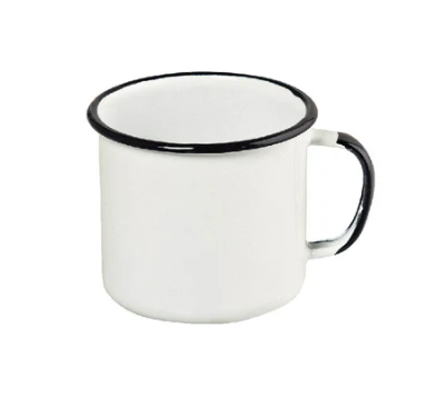 CANECA ESMALTADA TRAD N5 BRANCA