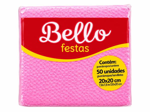 GUARDANAPO BELLO FESTA ROSA CLARO 20X20CM