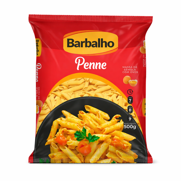 MACARRAO C/OVOS PENNE BARBALHO 500G