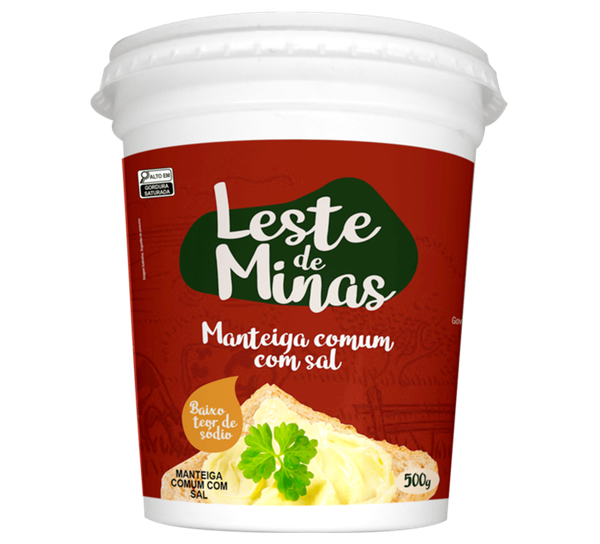 MANTEIGA COMUM C/SAL LESTE DE MINAS 500G