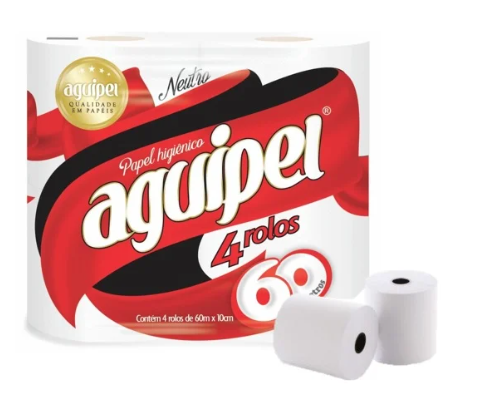 PAPEL HIGIENICO AGUIPEL 4 ROLOS 60M