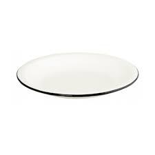 PRATO ESMALTADO BRANCO TUUT 22CM